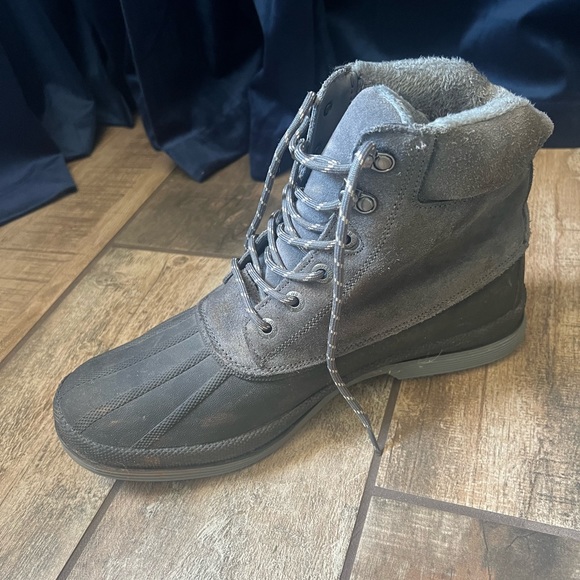 NORTIV Men's Winter Boots Mid Ankle Non Slip Insulated Warm Hiking Snow Boots - Picture 12 of 13